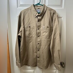 Carhartt Mens Rugged Flex Relaxed Fit Midweight Canvas Long-Sleeve Shirt
Size XL